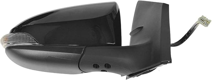 TRQ 2 Piece Driver and Passenger Side Mirror Assembly Set Electric Adjustment Heated No Memory Black Compatible with 2014-201