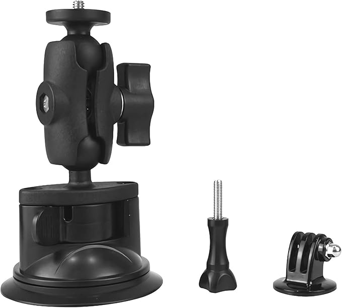 Car Windshield Suction Cup Mount for Insta360 ACE Pro ONE X4 X3 X2 X R RS GO 2 3, GoPro Hero Max Fusin 12 11 Accessories and DJI OSMO Action Camera Dash Cam Holder