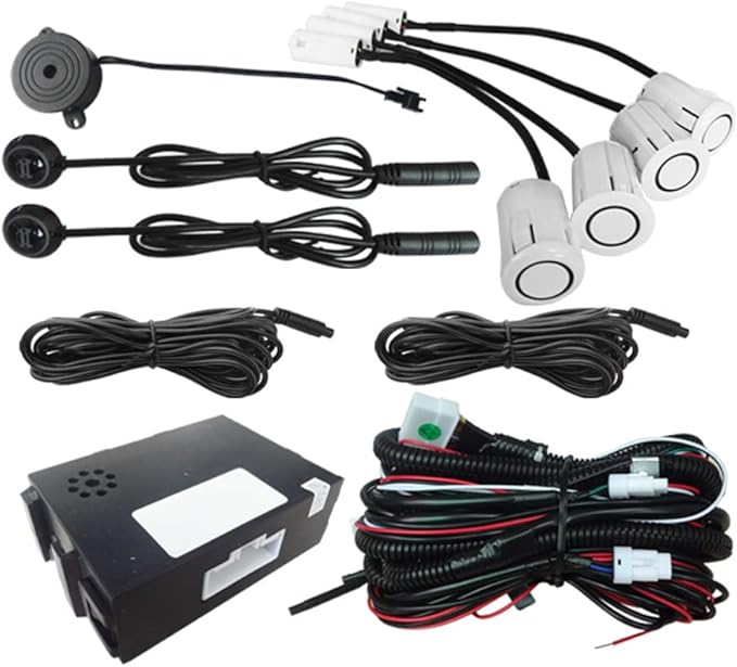 Riloer Blind Spot Car Mirror Sensor System Car Blind Area Detection System Lane Change Reminding for Safe Driving w/ 4 Sensor