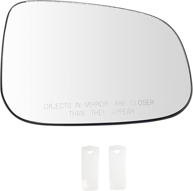 TRQ Passenger Side Mirror Glass Heated with Backing Plate Snap On Compatible with 2012-2017 Volvo S60 2012-2016 S80 2015-2018