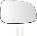 TRQ Passenger Side Mirror Glass Heated with Backing Plate Snap On Compatible with 2012-2017 Volvo S60 2012-2016 S80 2015-2018
