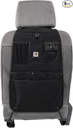 Carhartt Universal Nylon Duck Automotive Seat Back Organizer,Organization for Work and Kids,Black,(Pack of 8)