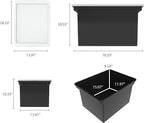 Storex Plastic File Tote Storage Box with Snap-On Lid, Letter/Legal Size, Black/Silver (61528A01C)