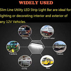 NPAUTO 4Pcs 8" White Led Utility Light Bar 18 LED Utility Strip Waterproof Boat Bow Light Marine Navigation Light 12V