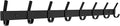 Matte Black Coat Rack Wall Mount – 24 Inch Stainless Steel Hook Rail with 8 Double Coat Hooks – Wall Mounted Entryway Organiz