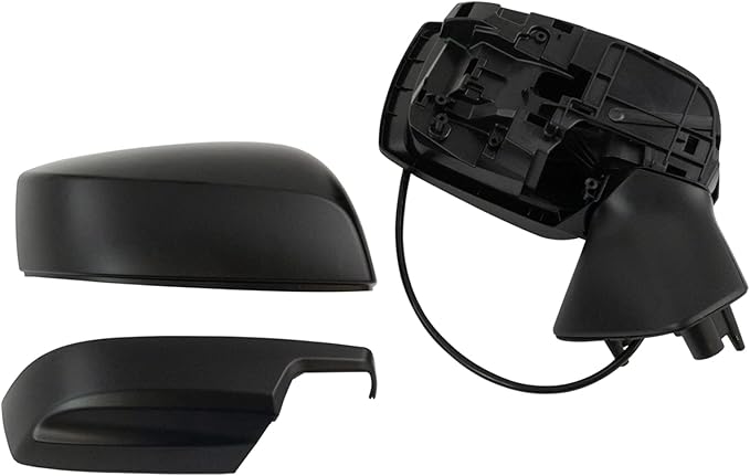TRQ Driver & Passenger Side Power Mirror Set Paint to Match Smooth Black Without Heat Compatible with 2015-2017 Subaru Legacy