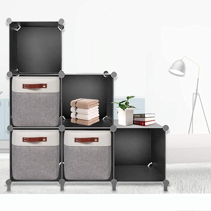 Kntiwiwo Fabric Storage Cubes 10.5”x10.5”x11” Cube Storage Bins for Closet Organizers and Storage Shelves Foldable Storage Bi
