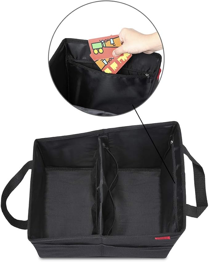 YOOFAN Car Seat Organizer - Passenger Seat Organizer, Collapsible Small Car Seat Storage Organizer for Console Front/Back,