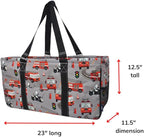 NGIL Extra Large Utility Tote Reusable Grocery Bag Oversized Collapsible for Groceries, Storage, Picnic, Beach (Glitter-Black)