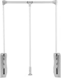 Pull Down Closet Rod, Adjustable Wardrobe Organizer Clothing Rail For Hanging Clothes Heavy Duty Clothes Rod Hanger Soft Retu