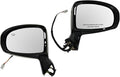 TRQ 2 Piece Driver and Passenger Side Mirror Assembly Set Electric Adjustment Heated No Memory Black Compatible with 2009-201