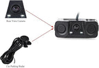3in1 Backup Camera Kits, 170° Angle Car Rear View Parking Reversing Security Camera with One Buzzer,Two Radar Sensor HD Night Vision Waterproof for Truck SUV Van RV ect BC005