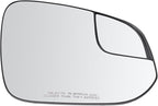TRQ Heated Mirror Glass Right Passenger Side Snap On Backing Plate Compatible with 2016-2018 Toyota RAV4 TO1325175