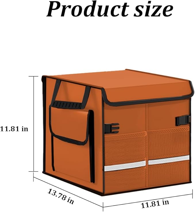 Car Trunk Organizer, Collapsible Multi Compartment Waterproof Sturdy Vehicle Trunk Container Box, Sturdy Automotive Interior S