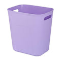 UUJOLY Plastic Small Trash Can Wastebasket, Garbage Container Basket for Bathrooms, Laundry Room, Kitchens, Offices, Kids Rooms, Dorms, 3.5 Gallon, Purple