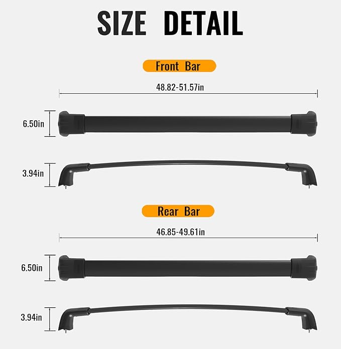 300lbs Roof Rack Cross Bars Compatible with Ford Explorer 2020-2026, Heavy Duty Aluminum Lockable Roof Rails Crossbars Rooftop Cargo Luggage Basket Carrier Bike Kayak Snowboard