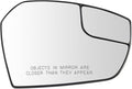 TRQ Right Passenger Side Mirror Glass Snap On Convex Clear Compatible with 2017-2019 Ford Escape FO1325172