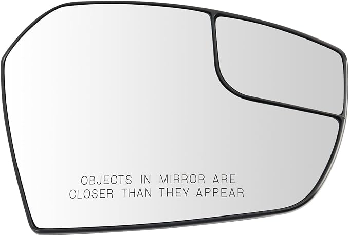 TRQ Right Passenger Side Mirror Glass Snap On Convex Clear Compatible with 2017-2019 Ford Escape FO1325172