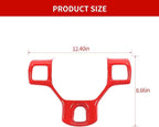 Hoolcar Interior Steering Wheel Cover ABS Trim for 2010-2017 Dodge RAM 1500 Accessories, Red