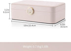 Vlando 2-Layer Jewelry Box,Valentines Day Gifts for Her Jewelry Organizer for Women Removable Jewelry Tray for Earrings Neckl