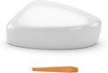 Left Driver Side Mirror Cover Cap Compatible with Mazda CX-5 2017-2023 | Snowflake White Pearl Mica (Code: 25D) - Pearl White | Direct Replacement Door Wing Mirror Housing