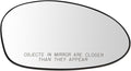 TRQ Passenger Side Mirror Glass Heated Convex Compatible with 07-13 BMW 328i Coupe 07-13 335i Coupe 08-09 128i 08-09 135i 11-