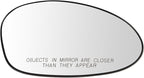 TRQ Passenger Side Mirror Glass Heated Convex Compatible with 07-13 BMW 328i Coupe 07-13 335i Coupe 08-09 128i 08-09 135i 11-