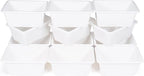 Humble Crew Toy Storage Bins for Kids, Set of 12, White, Small - Sturdy, Colorful Plastic Storage Bins for Classroom, Playroo