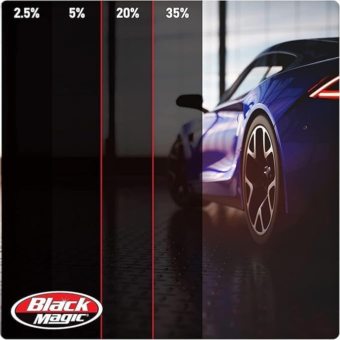 Black Magic Select 20% VLT Tinted Window Film, Scratch-Resistant Tint for Car Windows — Black