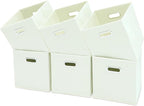 Black Fabric Cubby Storage Bins,13x13x13 Inches,Cube Organizer Bin Foldable Storage Boxes with Dual Handles Fabric Organizer 