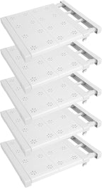 5 Pcs Closet Tension Shelf Rod Expandable Adjustable 10.83-18.3 inch Shelf Locker, Wardrobe Storage Organizer, Cabinet Layere