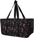 NGIL Extra Large Utility Tote Reusable Grocery Bag Oversized Collapsible for Groceries, Storage, Picnic, Beach (Starry Cowgirl- Black)