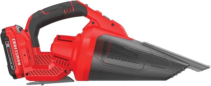 CRAFTSMAN V20 Cordless Hand Vacuum, 45 CFM, 2 Stage Filtration System with Filter, Battery and Charger Included (CMCVH001C1)