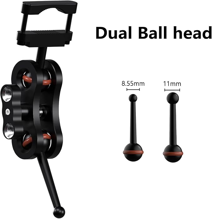 for Garmin Dash Cam Mount,Compatible with Garmin Mini/Mini 2/Mini 3/45/46/47/55/56/57/65W/66W/67W/Tandem/ X110/X210/X310 etc Dash Cam,Aluminum Rearview Mirror Bracket Kit (8.55mm/11mm Ball Heads)