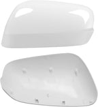 OWITAI Compatible with Honda Fit/Jazz Left Driver Side Mirror Cap Cover 2009 2010 2011 2012 2013, White Door Rearview Mirror Cover Replacement Without Turn Signal Light for Fit/Jazz