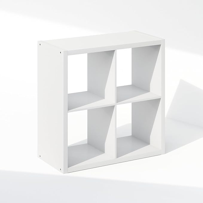 Furinno Cubic Closet Organizers and Storage, 4-Cube Closet Organizer, Open Shelf Closet Storage, Extra Thick Frame for Wardro