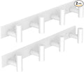 VAEHOLD Hat and Coat Wall Mount Rack - Hooks for Robes, Bags, Keys, and Towels - Bathroom Towel Hanger Organizer (White, “T“ 