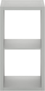Furinno Cubicle Open Back Decorative Cube Storage Organizer, 2, Light Grey