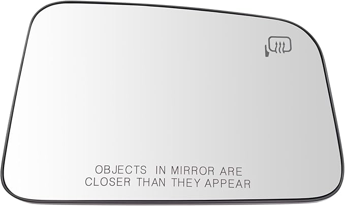 TRQ Passenger Side Mirror Glass Heated Convex Snap On Compatible with 2007-2008 Ford Edge FO1325184