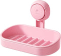 LEVERLOC Soap Dish Holder for Shower Suction Cup Wall Mounted Self Draining NO-Drilling Removable Bar Soap Sponge Holder for 