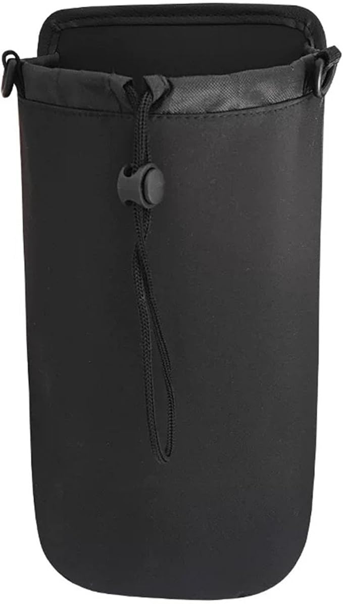 Extra Wide Car Cup Holder Expander - 5.5” Opening & 10” Deep Holds 40oz Tumblers, Soup Thermos & Umbrellas, Adjustable Drawstring Lock, Waterproof Vehicle Organizer