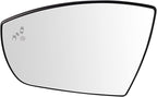 TRQ Driver Side Mirror Glass with Blind Spot Indicator Compatible with 2017-2018 Ford C-Max 2013-2016 Escape FO1324164