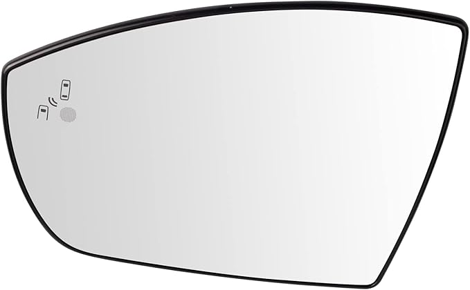 TRQ Driver Side Mirror Glass with Blind Spot Indicator Compatible with 2017-2018 Ford C-Max 2013-2016 Escape FO1324164