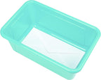 Storex Small Cubby Bins – Plastic Storage Containers for Classroom with Non-Snap Lid, 12.2 x 7.8 x 5.1 inches, Teal, (62412U0
