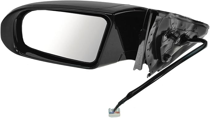 TRQ 2 Piece Driver and Passenger Side Mirror Assembly Set Electric Adjustment Non-Heated No Memory Black Compatible with 2009