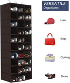 coastal rose Hanging Shoe Closet Organizer, 30 Sections Hanging Closet Organizers and Storage Shelves, Space Saving Shoe Rack