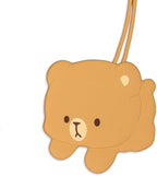 Mocha Luggage Tag in Brown Authorized Milkmochabear Merchandise Cute Adorable Silicone with Name ID Card Suitcase Label Trave