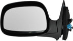 TRQ 2 Piece Driver and Passenger Side Mirror Assembly Set Electric Adjustment Heated No Memory Black Compatible with 2002-200