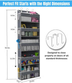 Over the Door Organizer with 5 Large Pockets & 10 Mesh Side Pockets – Durable Hanging Storage for Closet, Bathroom, Bedroom, 