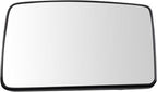 TRQ Driver Side Lower Mirror Glass Snap On Clear Compatible with 2013-2016 Ford F-250 Super Duty F-350 Super Duty F-450 Super